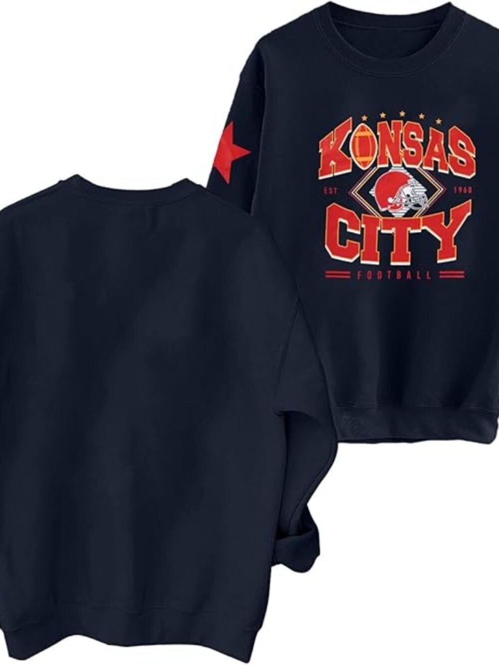 Kansas City Football Sweatshirt Blue Size Medium - Picture 5 of 7